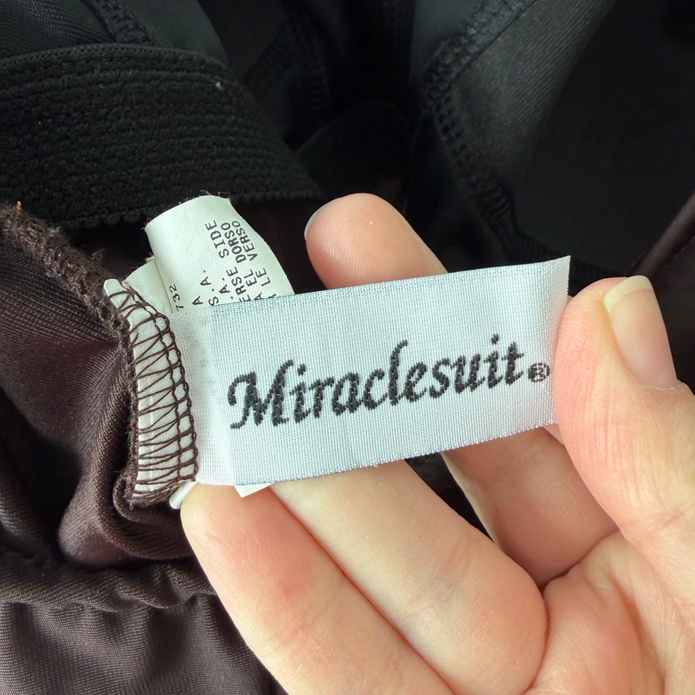 Miraclesuit Brown Oceanus Wrap Front Shapewear On… - image 8